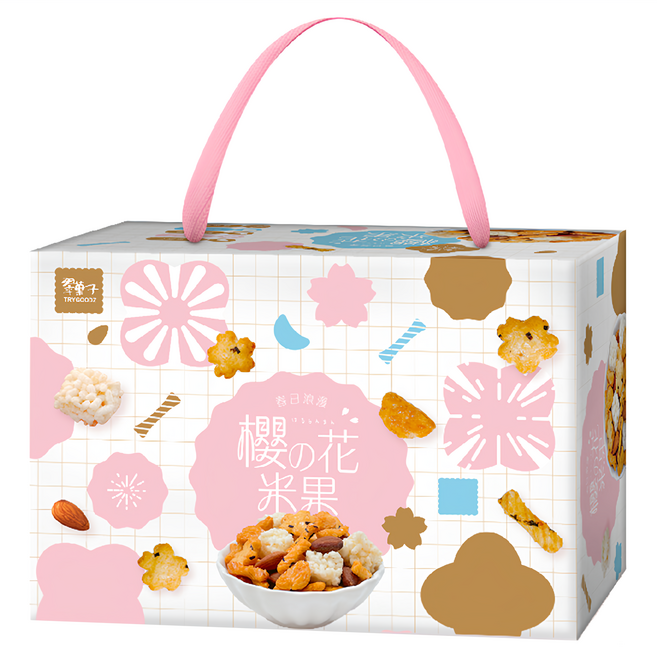 TRYGOODZ 翠菓子 櫻の花米果禮盒, 綜合米果餅乾 (1盒), 1盒