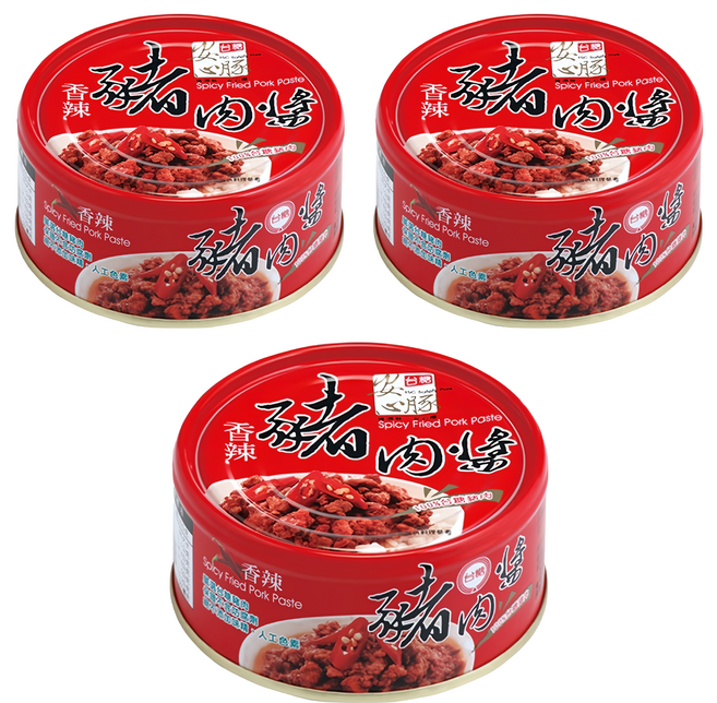 台糖 安心豚香辣豬肉醬, 160g, 3罐