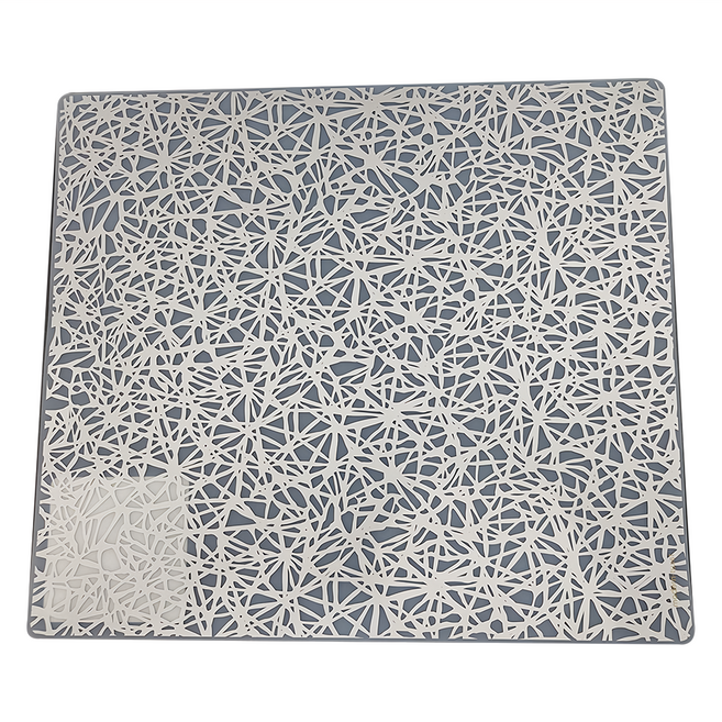 modern-twist 經典餐墊, 纏繞銀色, 40.6 x 35.5cm, 1個