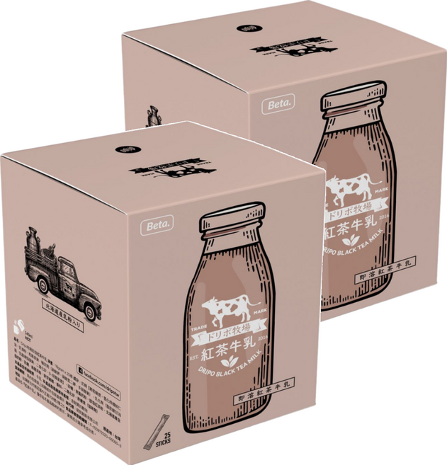 dripo ドリポ牧場紅茶 牛乳即溶飲品, 16g, 25包, 2盒