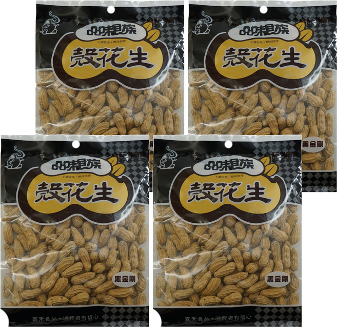品味食族 殼花生 黑金剛, 400g, 4包