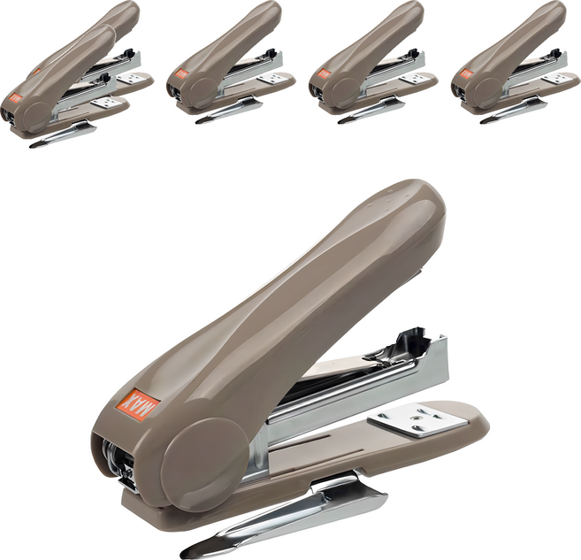 MAX 美克司 釘書機 帶除針器 HD-50R-BE, 米色, 6個