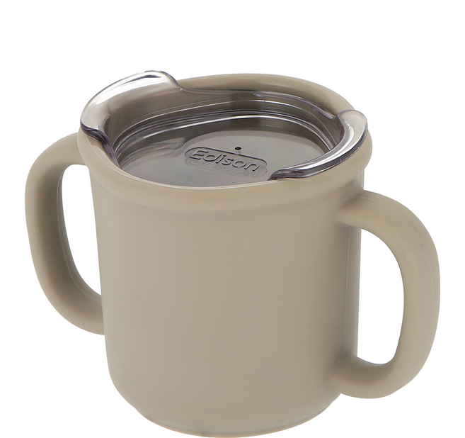 Edison 矽膠學習水杯 附杯蓋, 米色, 200ml, 1個