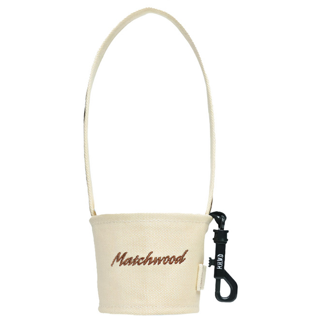 matchwood 掛勾式摺疊杯套, 電繡米白款, 1個