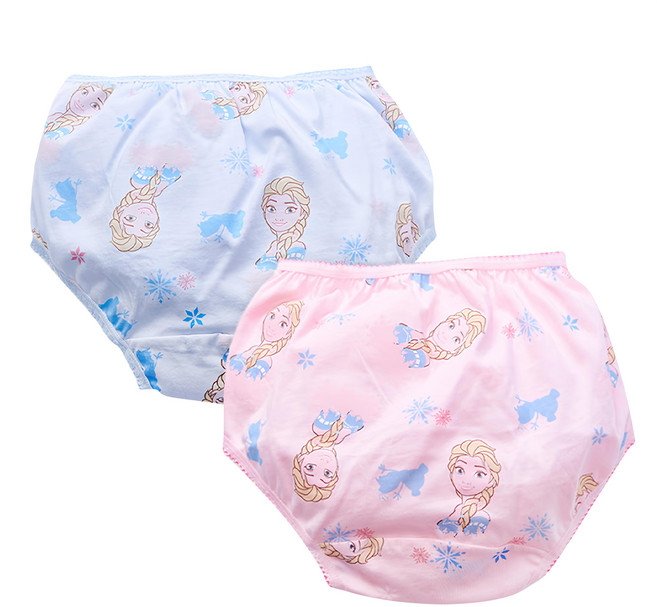 ONEDER 旺達棉品 女童款 冰雪奇緣系列 三角褲 2件組 彈性腰帶設計 親膚材質 臺灣製造