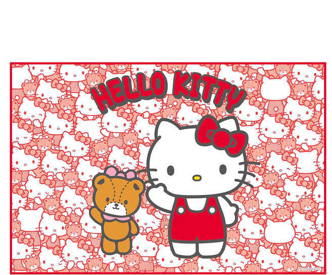 Skater 卡通桌墊餐墊, 900 x 600mm, hello kitty, 1個