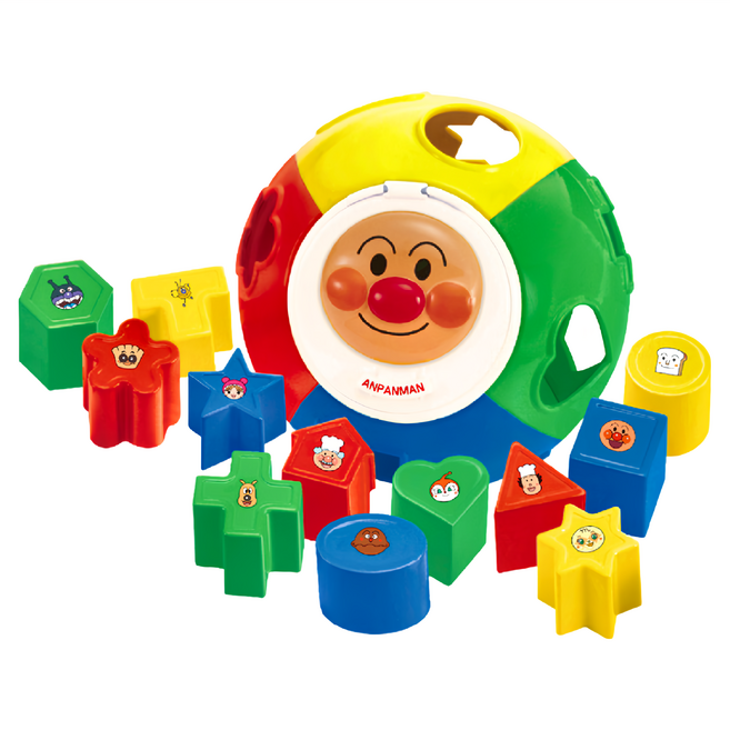 JoyPalette ANPANMAN 麵包超人 益智形狀認知積木玩具 18個月以上, 1組