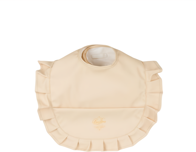 Bjallra OF SWEDEN 瑞典比亞拉 防水口袋圍兜-奶茶色 前端大口袋 搜集食物碎屑 適合3個月以上寶寶, 奶茶色, 1個, 1個