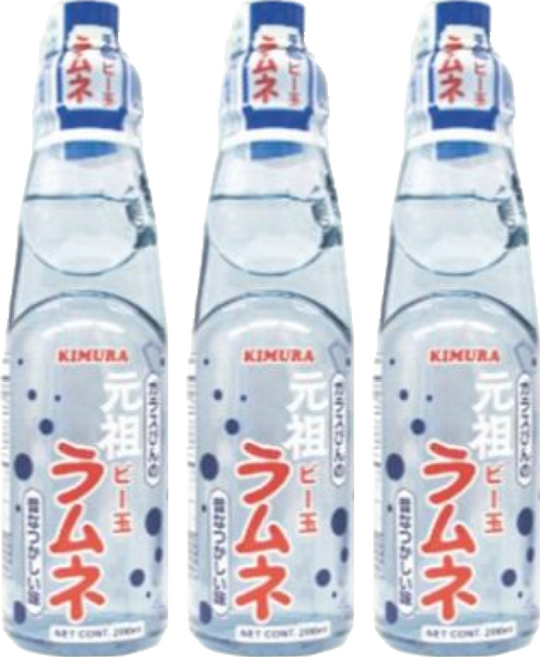 木村飲料 元祖彈珠汽水, 200ml, 3瓶