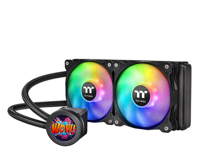 thermaltake 曜越 Floe Ultra 240 RGB 一體式水冷散熱器 高效銅底板設計 穩定性極高的馬達 特殊九片扇葉設計, 1個