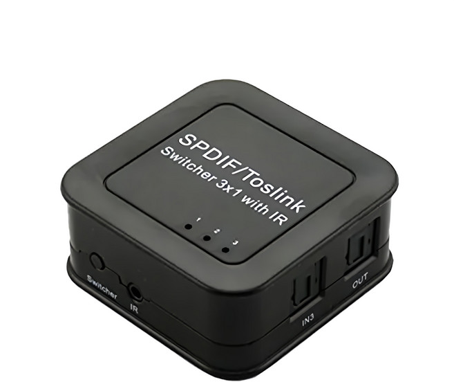 DigiSun 得揚 SPDIF/Toslink 光纖數位音訊三進一出切換器, AU331, 1個