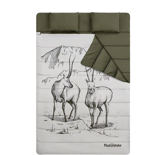 Naturehike 挪客 雙人睡袋圖案款 帶枕 藏羚羊 Tibetan Antelope 2.8kg 2021版 NH21MSD06 1個