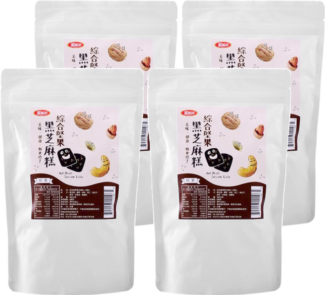 美味田 黑芝麻糕 綜合堅果口味, 300g, 4袋