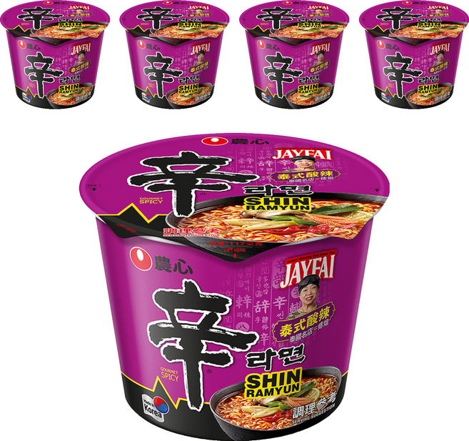 NONGSHIM 農心 辛拉麵 泰式酸辣味 117g, 5入