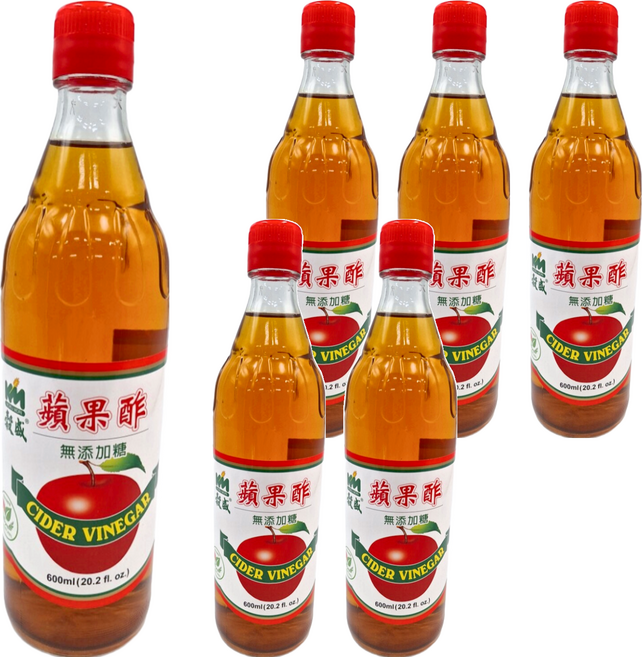 KOKUMORI 穀盛 無糖蘋果酢, 600ml, 6瓶