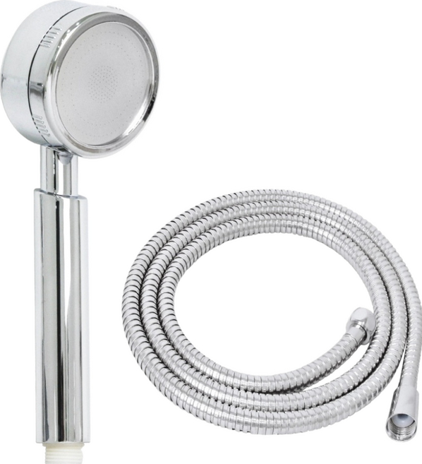 KOXINA 多段式增壓細孔蓮蓬頭 + 淋浴軟管1.5m, 1組