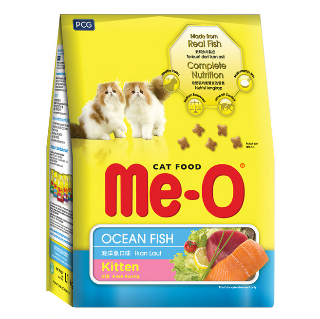 Me-O 咪歐 幼貓乾貓糧, 海洋魚口味, 1.1kg, 1袋