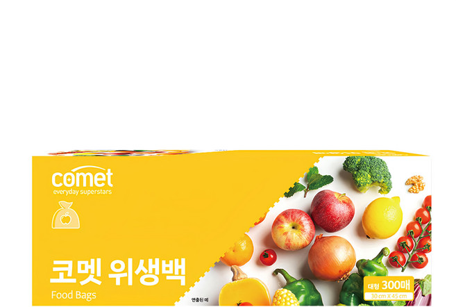 comet 食物保鮮袋, L(30 x 45cm), 300個, 1盒
