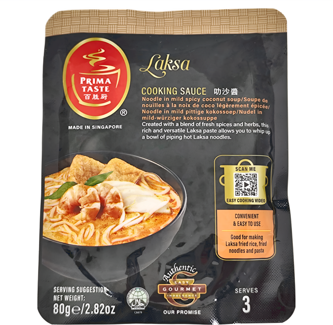 PRIMA TASTE 百勝廚 新加坡叻沙醬, 80g, 1包