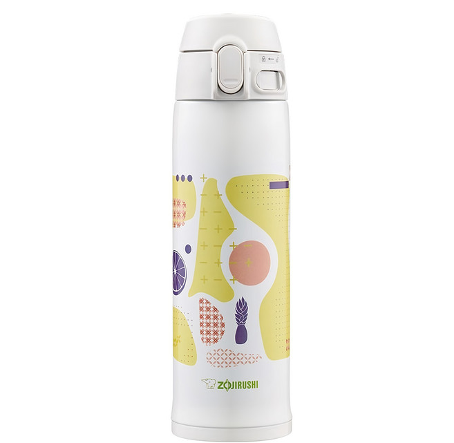 ZOJIRUSHI 象印 ONE TOUCH保溫杯, 幾何果漾 白色, 480ml, 1個