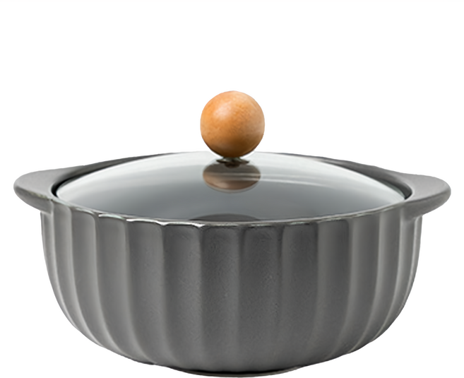 WORTH IT 渥思 莫蘭迪雙耳泡麵碗, 質感灰, 1個