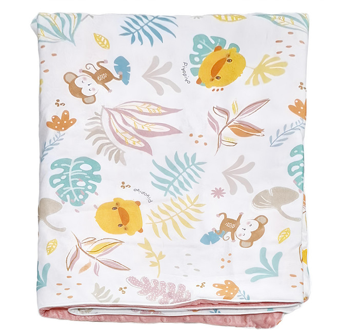 PiYOPiYO 黃色小鴨 涼感逗趣被, 粉桔色