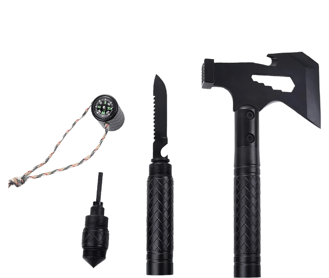 Ad-Forest 野外求生 蒼芎戰斧 多功能露營斧, 黑色, 1組