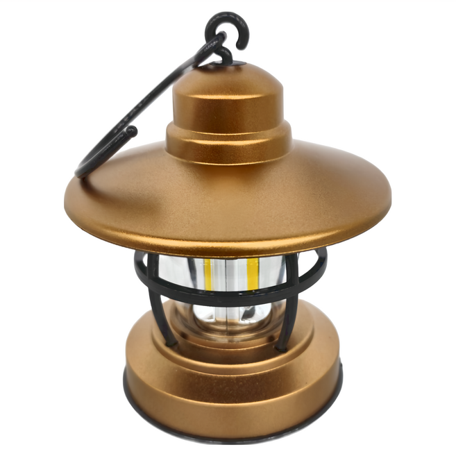 EDSDS LED 電池式復古露營燈 燈高110mm 燈座直徑80mm 112g, 復古造型 銅色, 1個