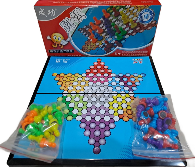 成功 磁性折疊跳棋, 六色, 1個