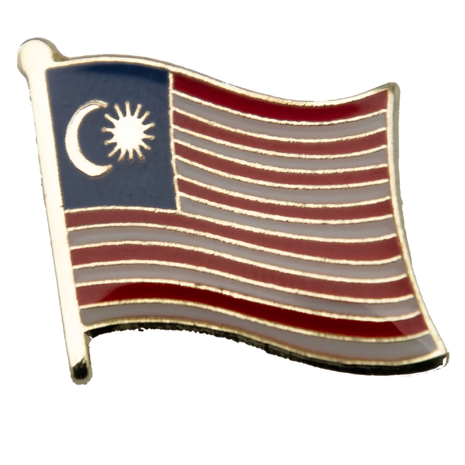 A-ONE 匯旺 國旗別針 NO.004P 2g, 馬來西亞, 3件