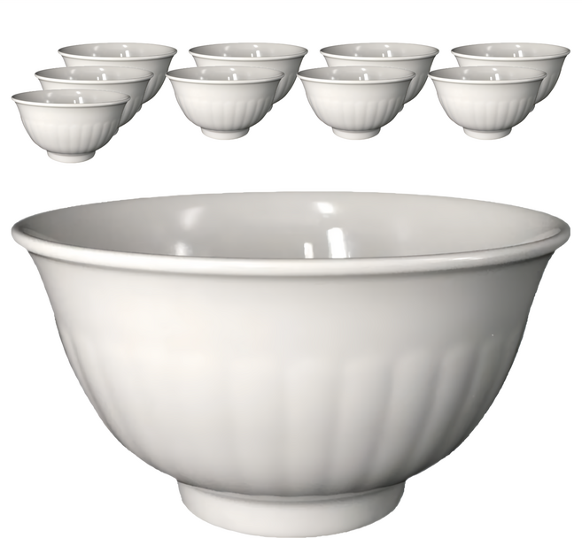 TATUNG 大同磁器 生意碗/麵碗 7號 6.25吋 單色 1組, 白色