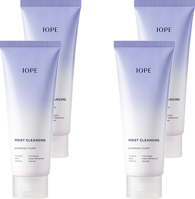 IOPE 艾諾碧 保濕泡沫洗面乳 水嫩淨白 毛孔角質護理 肌膚清潔+皮脂護理, 180ml, 4條