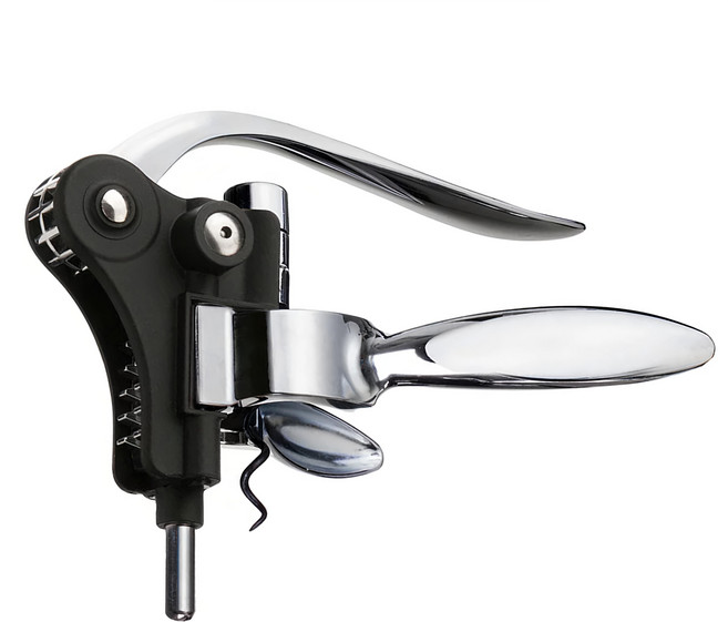 vacu vin 兔耳螺旋開酒器 201不鏽鋼材質 尺寸18.5x13x4.7cm, 1個, 黑色 + 銀色