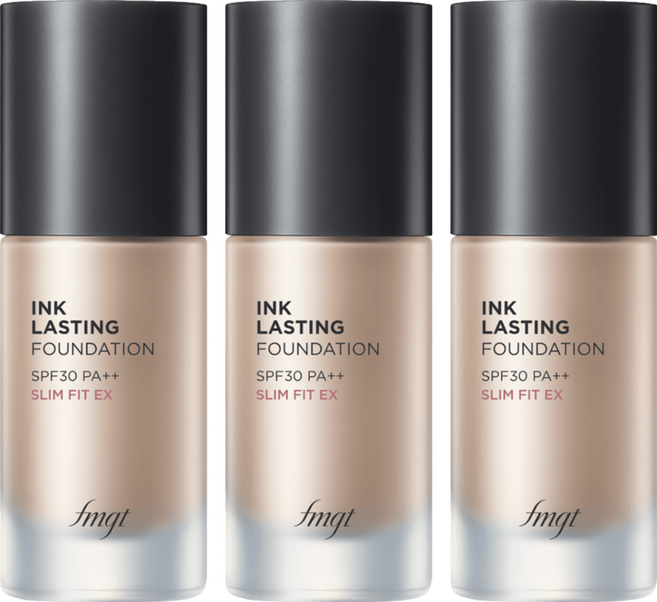 THE FACE SHOP 菲詩小舖 fmgt 台灣公司貨 貼妝持久粉底液, 3瓶, V203