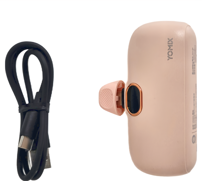 YOMIX 優迷 快充行動電源 4800mAh Type-C, PD20W, 暖粉色