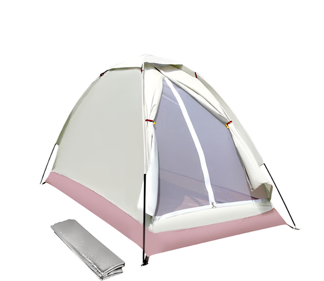 Besthot 輕量便攜銀膠帳篷 附防潮墊, 雲霧灰, 1人