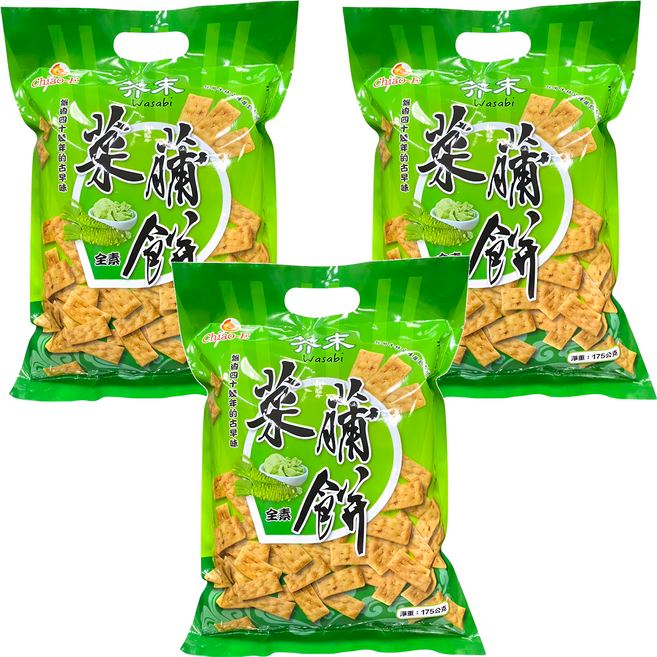Chiao-E 巧益 芥末菜䔕餅, 132g, 3袋