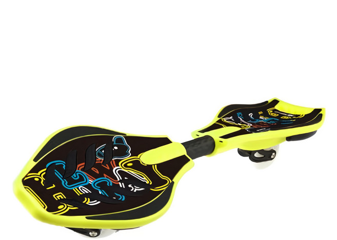 holiwaY 哈樂維 陸上衝浪板 蛇板 適合6歲以上兒童 耐重90公斤, 螢光黃, 1個