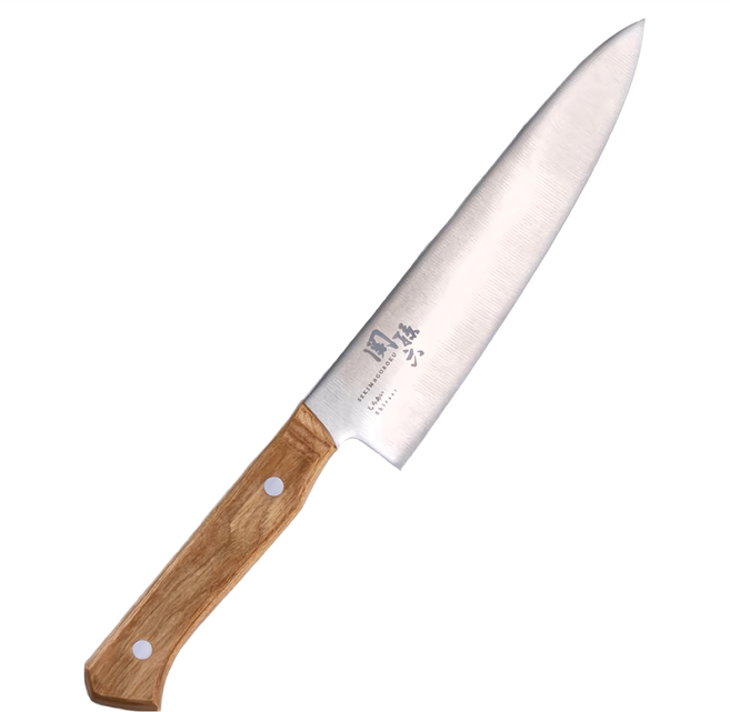 KAI 貝印 関孫六 Shiraai牛刀, 銀色 + 原木色, 1個