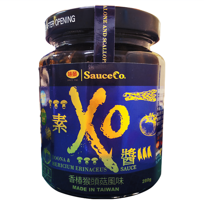 味榮 素XO醬 香菇猴頭菇風味, 280g, 1罐