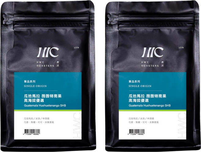 HWC 黑沃咖啡 單品系列 瓜地馬拉 薇薇特南果 高海拔優選咖啡豆, 227g, 2包