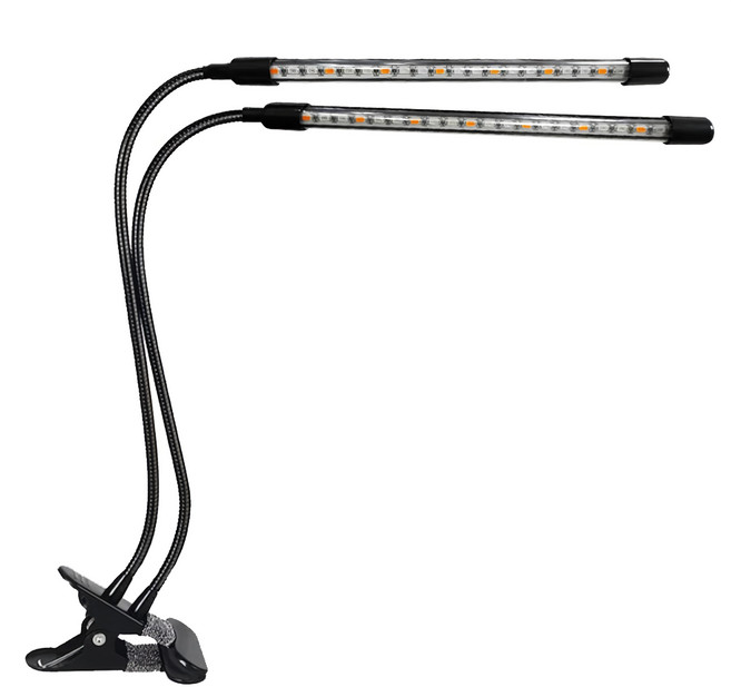 Neon 台灣霓虹 USB 雙燈18W調光定時植物生長燈, 1個