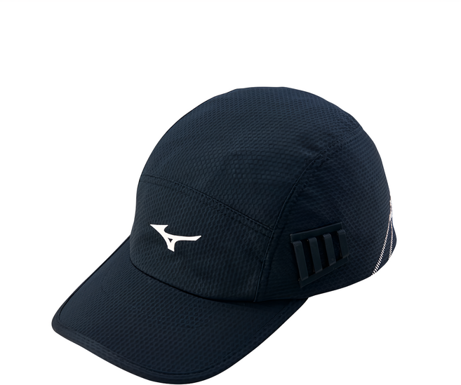 Mizuno 美津濃 路跑運動帽 遮陽帽 吸濕排汗 透氣 J2TWB50109, 黑色, 1個