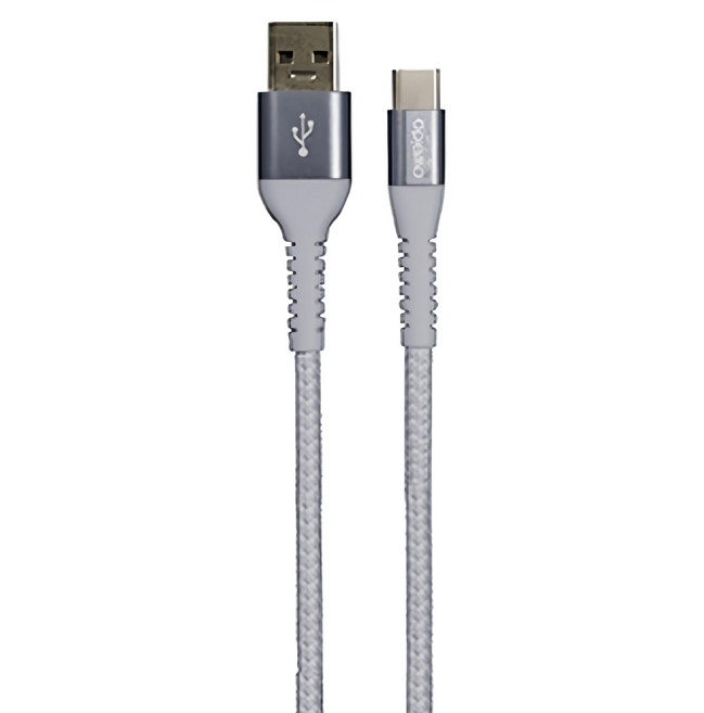 OWEIDA 歐威達 USB-Lightning 快充編織漁網線, 藍白色, 1條, 150cm