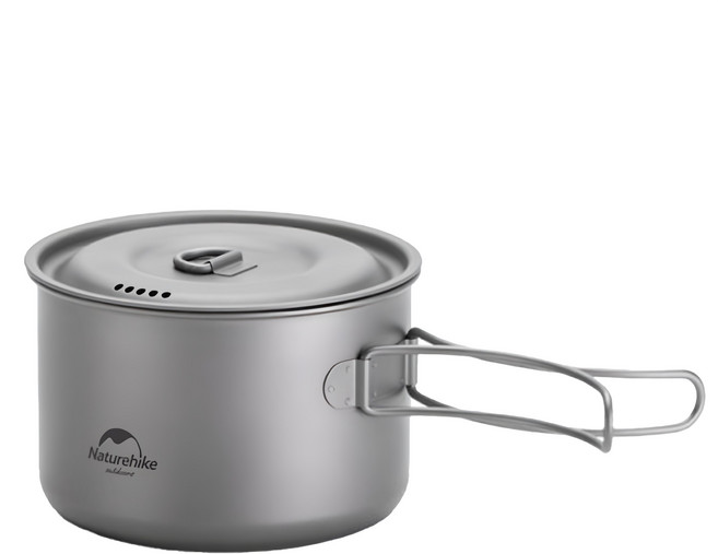 Naturehike 挪客 TDG02款戶外鈦單鍋 NH18T202-B 1.3L, 鈦色, 1個