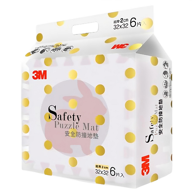 3M 安全防撞地墊 6片, 紫玫瑰, 1組