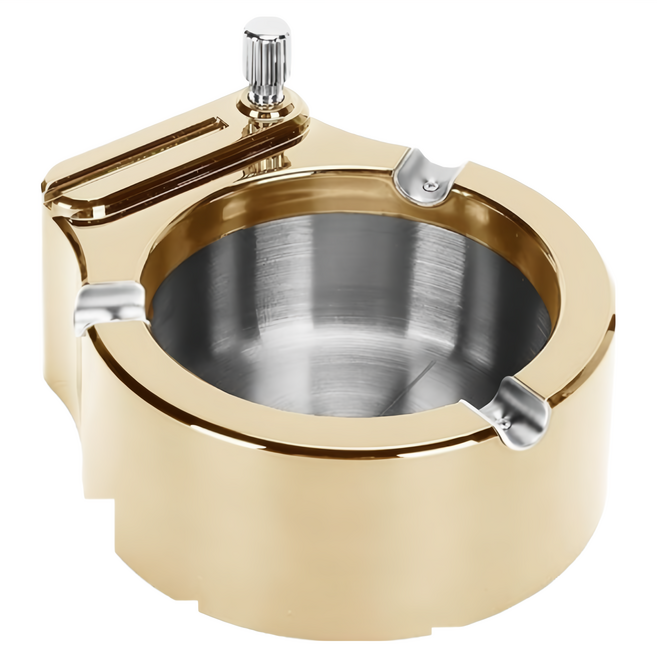 萬次火柴菸灰缸 咖啡盒, 金屬金色, 1個