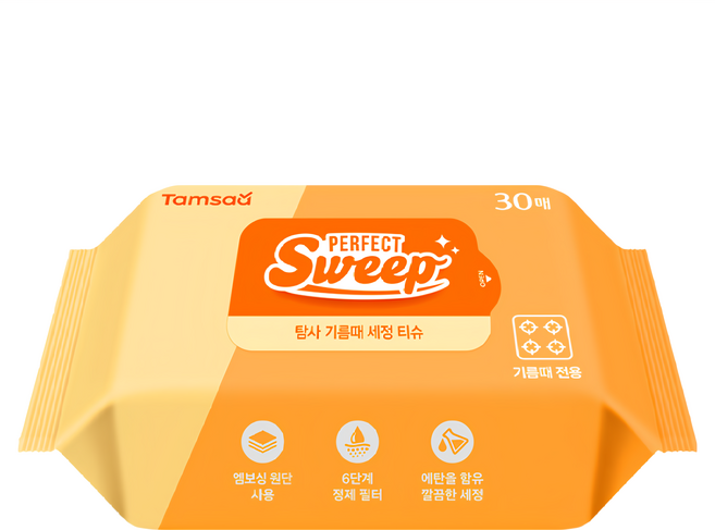 Tamsaa 廚房去油濕紙巾 30張, 1包