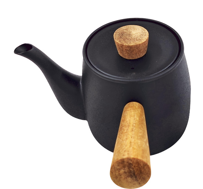 MIYAZAKI 宮崎製作所 Miyaco 橫手急須壺 CHA-3, 霧面黑, 380ml, 1個