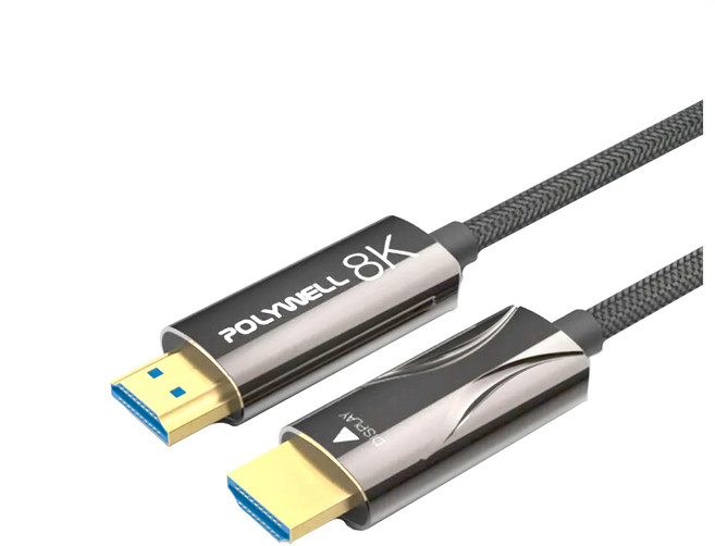 POLYWELL 寶利威爾 光纖線 工程線 HDMI 2.1, 25m, PW15-W60-R025, 1條
